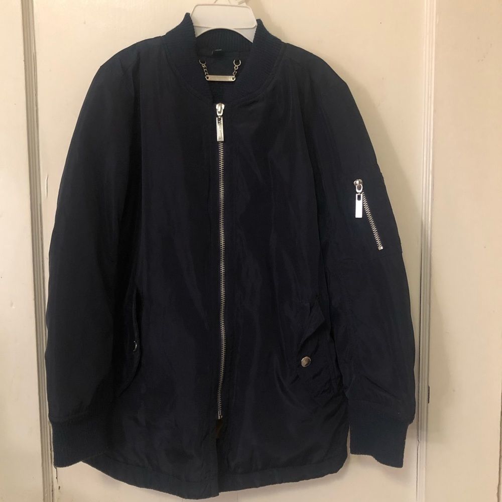 Navy blue big girl flight jacket sz s Nordstrom